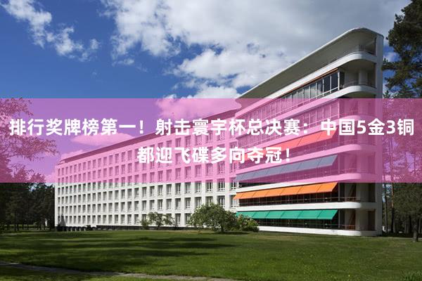 排行奖牌榜第一！射击寰宇杯总决赛：中国5金3铜 都迎飞碟多向夺冠！