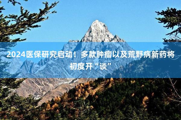 2024医保研究启动！多款肿瘤以及荒野病新药将初度开“谈”