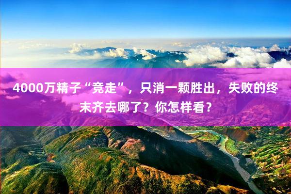 4000万精子“竞走”，只消一颗胜出，失败的终末齐去哪了？你怎样看？